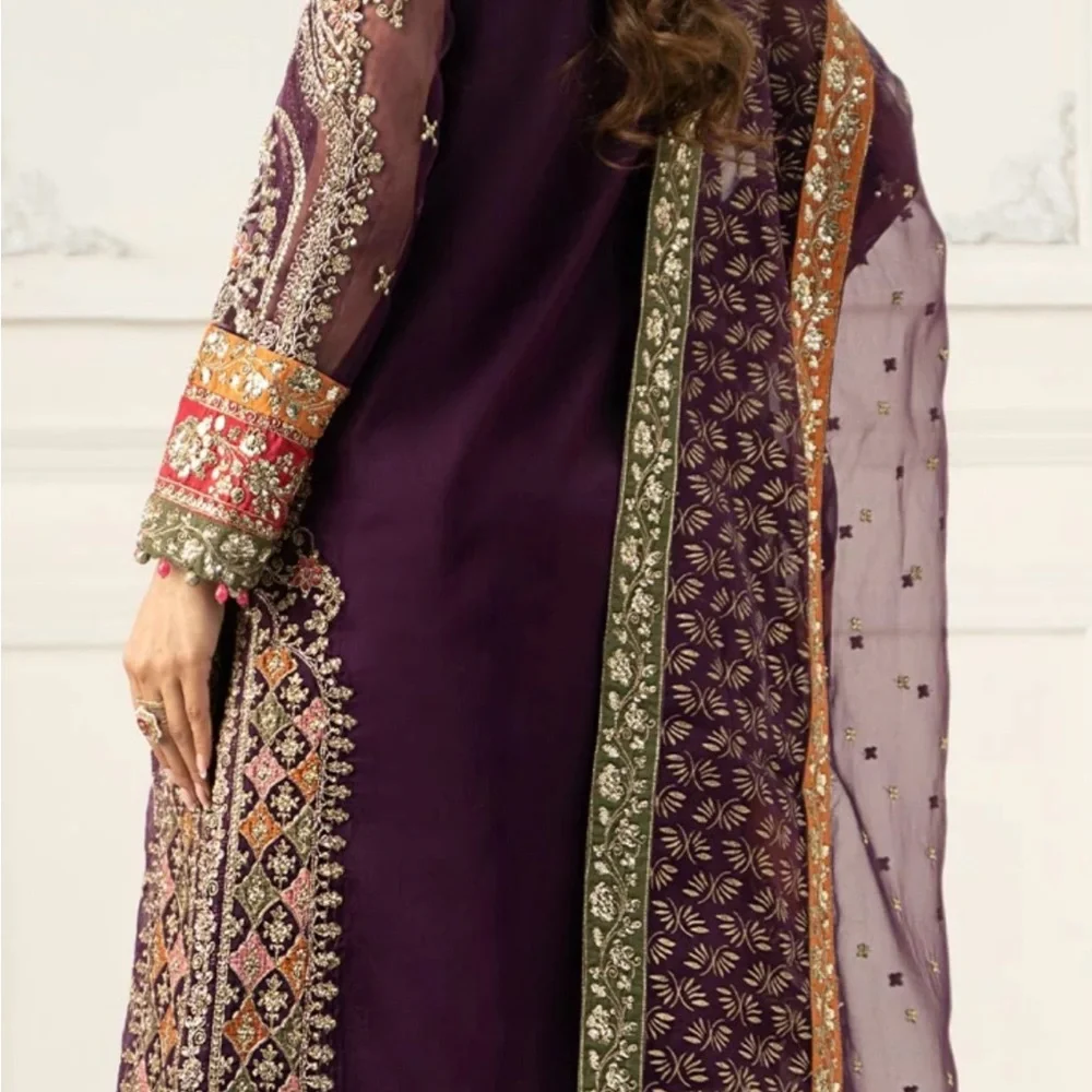 Purple Embroidered Wedding Dress - Picture 7 of 7